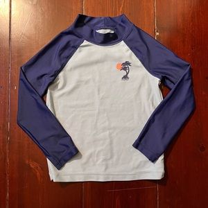 Carters boys long sleeve light blue and navy blue sun shirt size 4